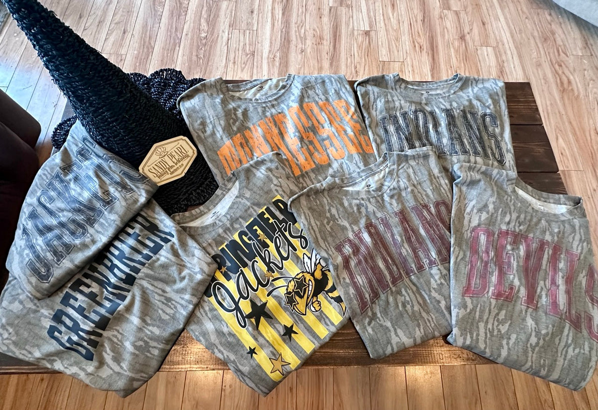 Custom Camo Spirit Tee - School Mascot Designs