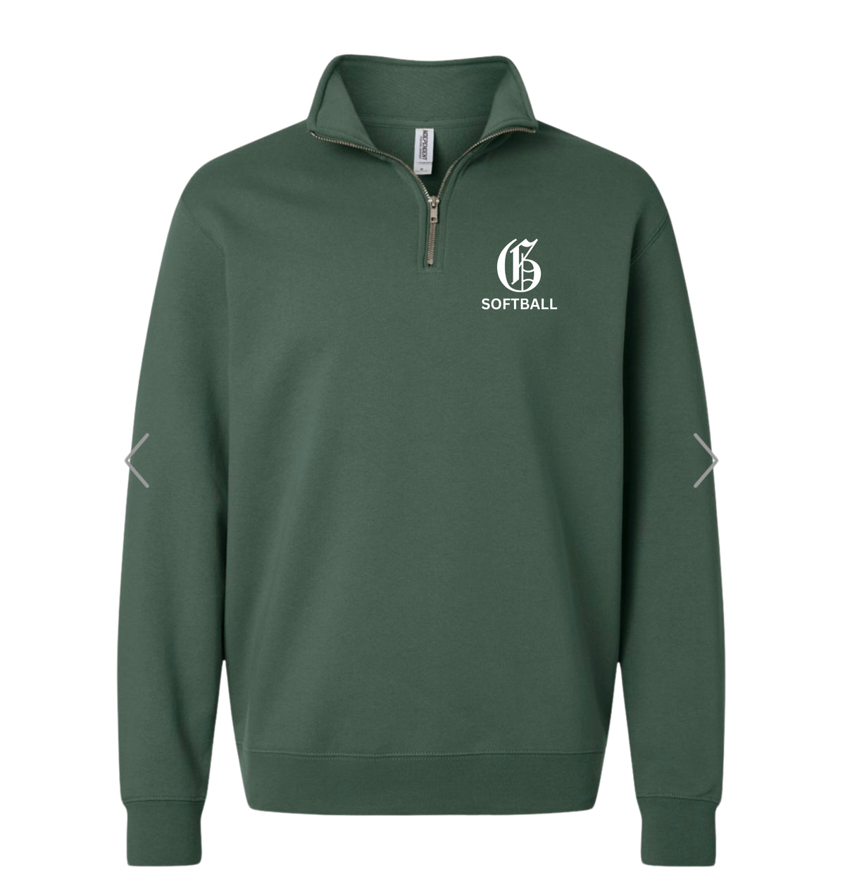 Embroidered Quarter Zip Alpine Green - Greenbrier Lady Cats Softball