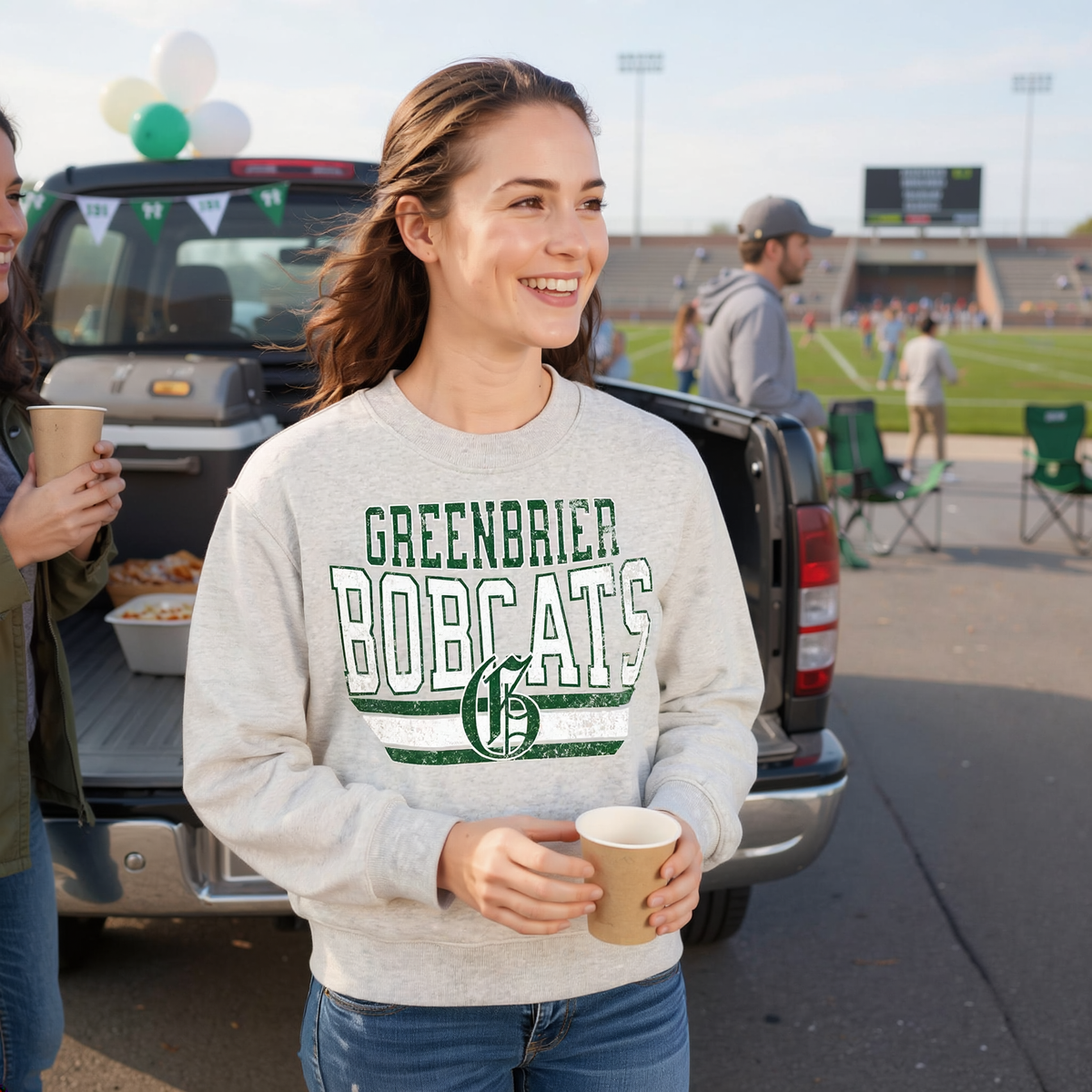 Embroidered Mockneck Sweatshirt