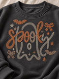 Spooky Embroidered Crewneck - Black - Independent Trading Co.