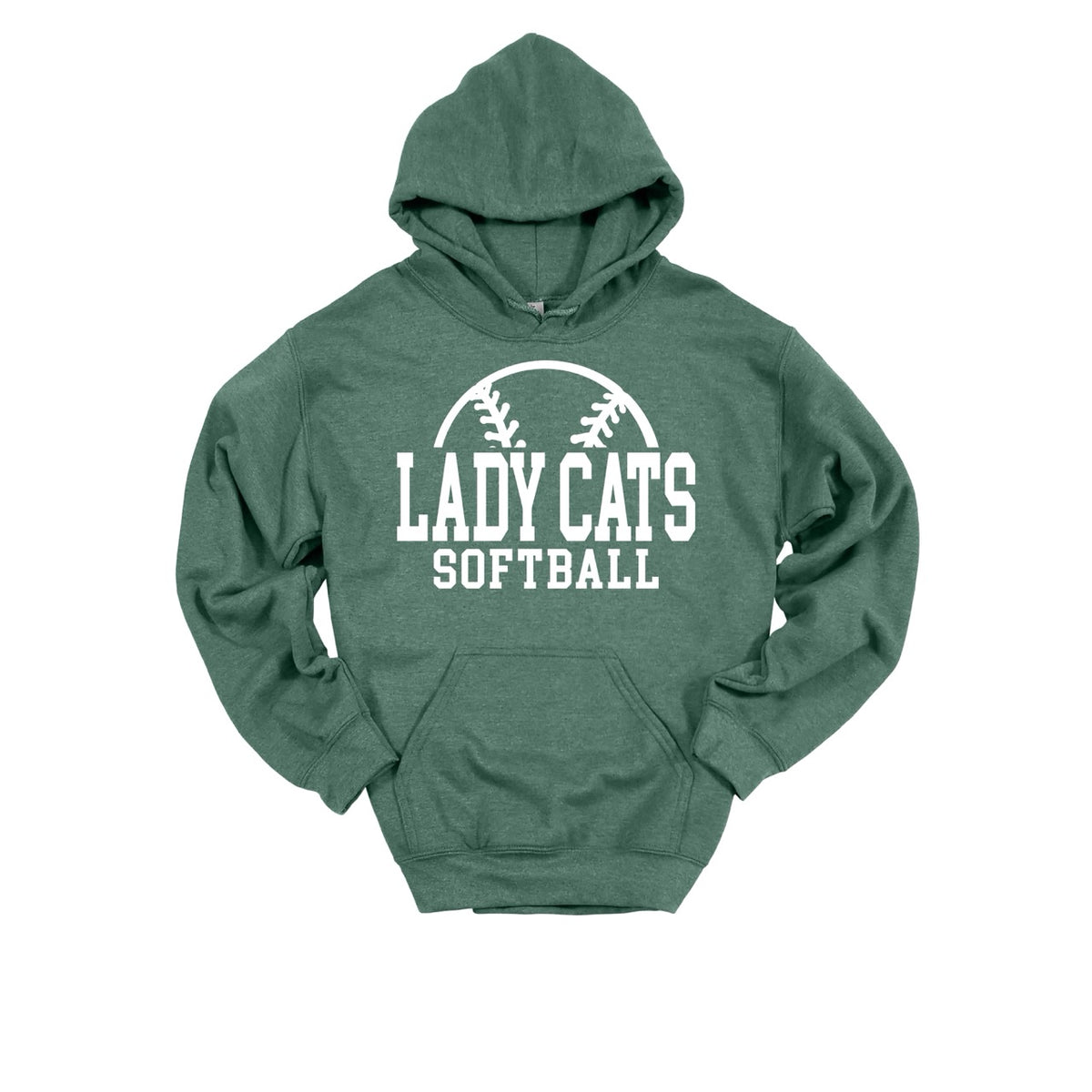 Lady Cats Softball Hoodie Gildan